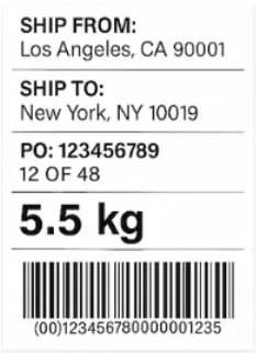 Shipping label